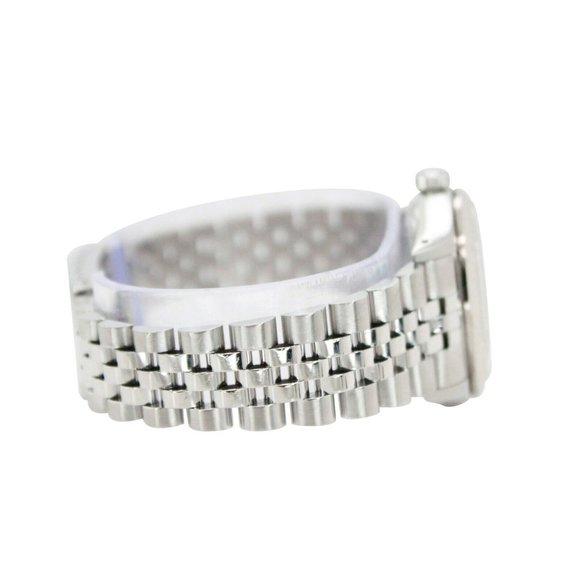 ROLEX DATEJUST MID-SIZE WATCH SILVER INDEX DIAL 18KW&STEEL FLUTED JUBILEE 68274 - Picture 6 of 9
